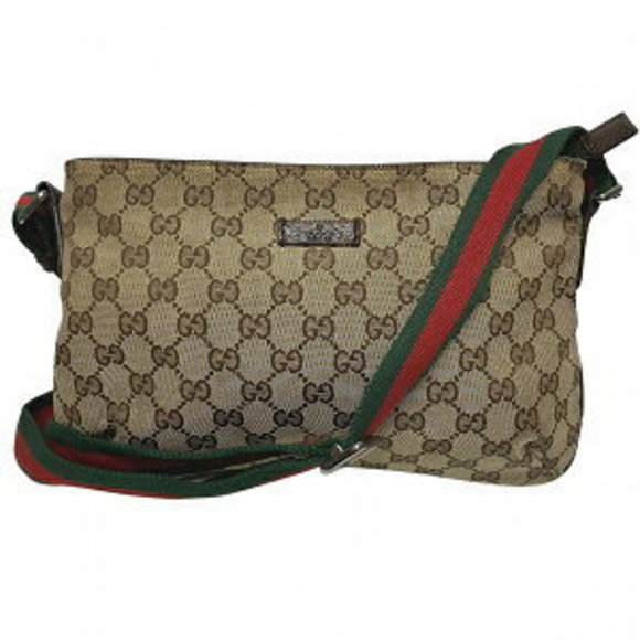 Gucci GG Canvas Shoulder Sherry Bag - Picture 1 of 8